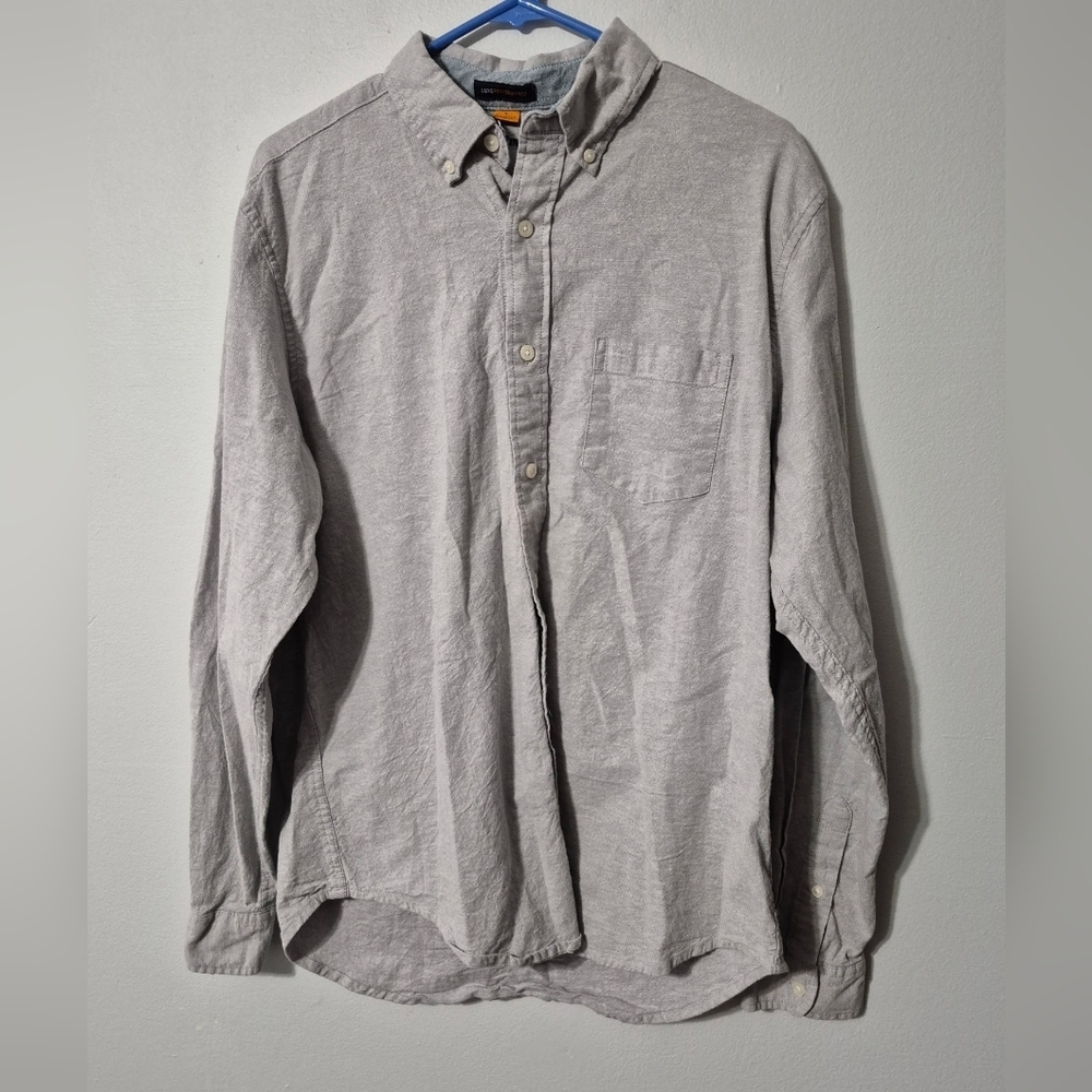 Tailor Vintage Light Gray Casual Button-Down Shirt